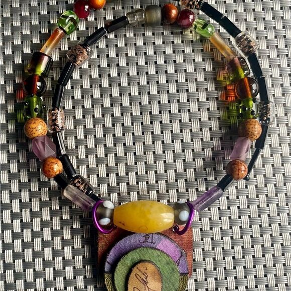 Suzanne Bellows Signed Statement Necklace/Choker - Picture 4 of 5